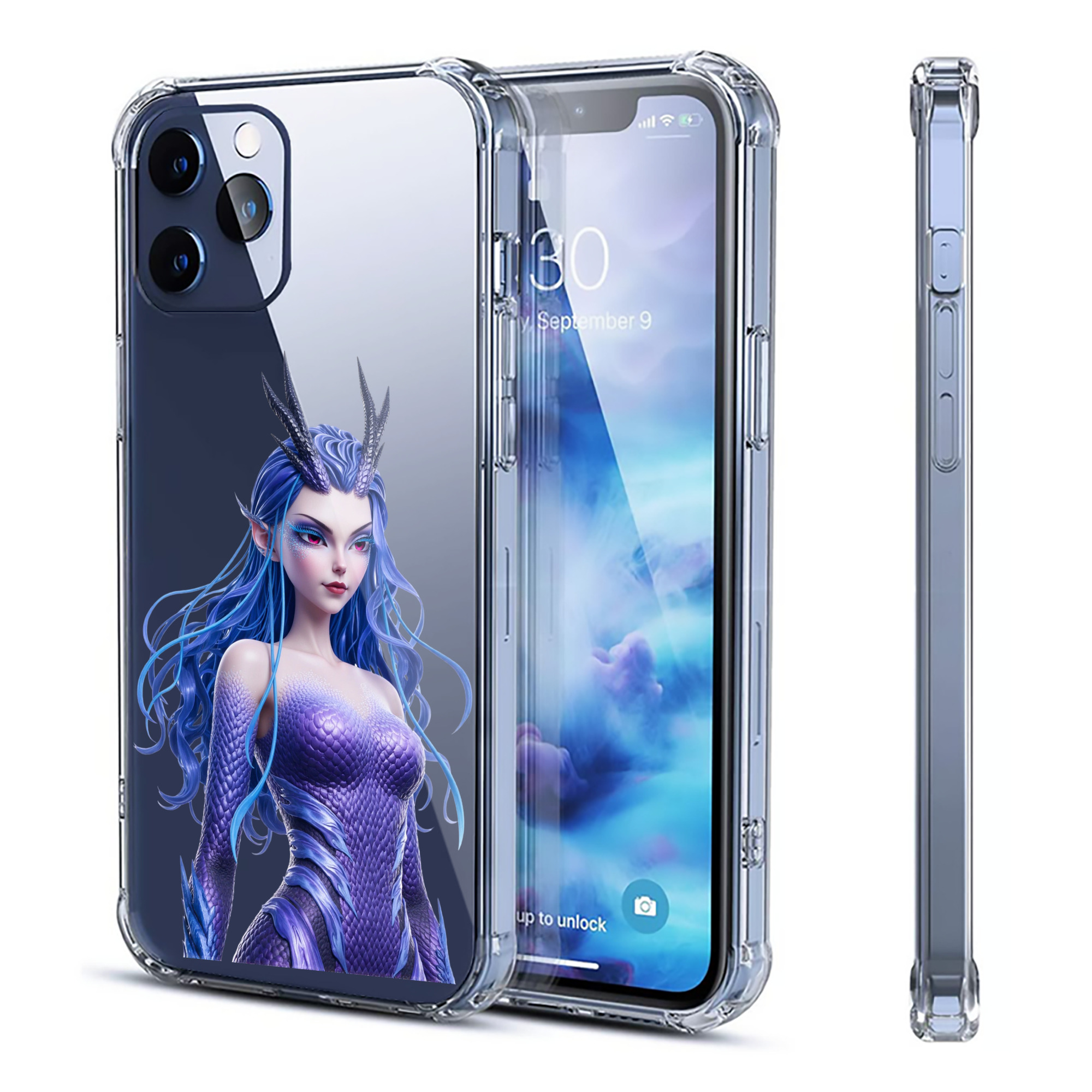 （画像用） Ne Zha 2 ナタ 魔童の大暴れ 【iPhone 12シリーズ対応】透明スマホケース（クリアソフトケース）